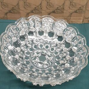 Antique Glass Bowl With Star design.
